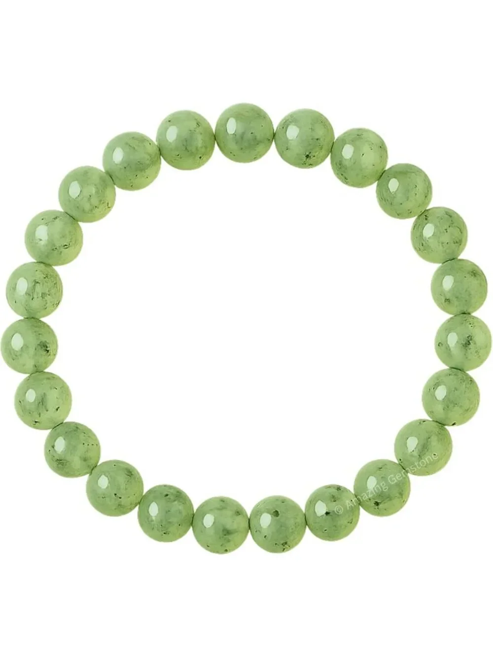 Stunning Prehnite Crystal Bracelet - 8mm Beaded Stretchable Healing Jewelry for